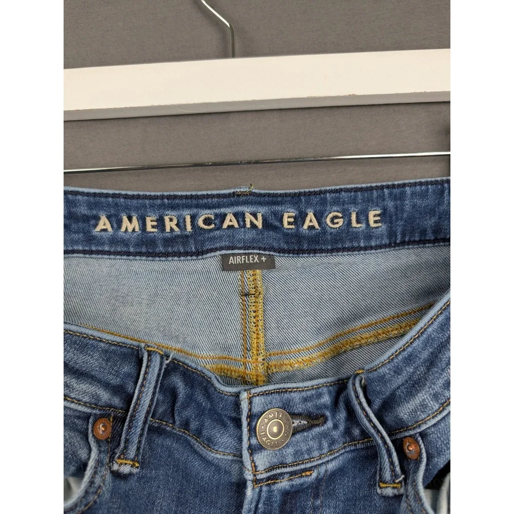 American Eagle Airflex+ Slim Straight Jeans Medium Wash 30x30 Mens Denim‎